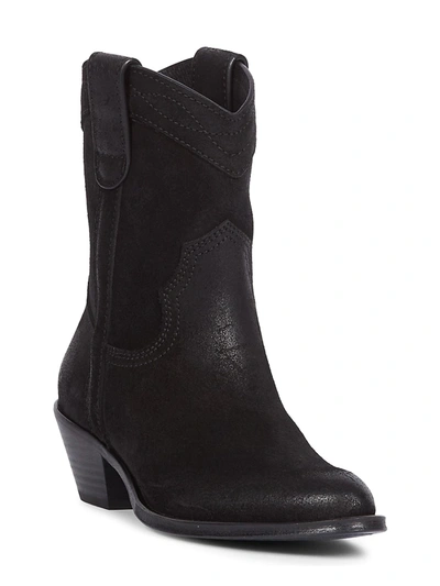 Shop Saint Laurent Women's Eastwood Leather Western Boots In Nero