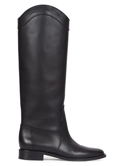 Shop Saint Laurent Kate Knee-high Leather Boots In Nero