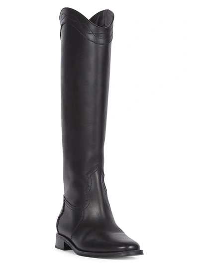 Shop Saint Laurent Kate Knee-high Leather Boots In Nero