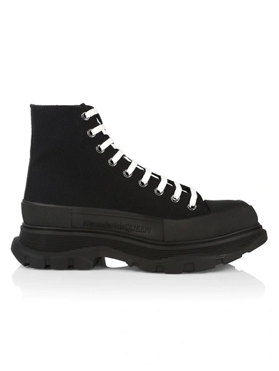 Shop Alexander Mcqueen Men's Tread Slick Boots In Black