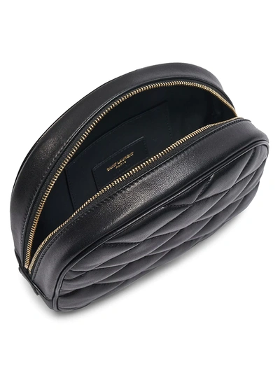 Shop Saint Laurent Women's Lolita Quilted Cosmetics Pouch In Noir