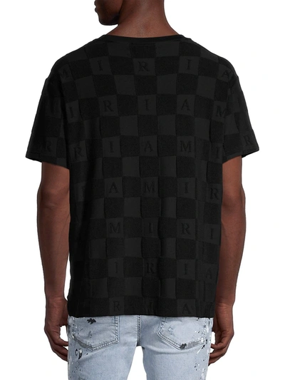 Shop Amiri Checkered Logo Towel T-shirt In Blanc