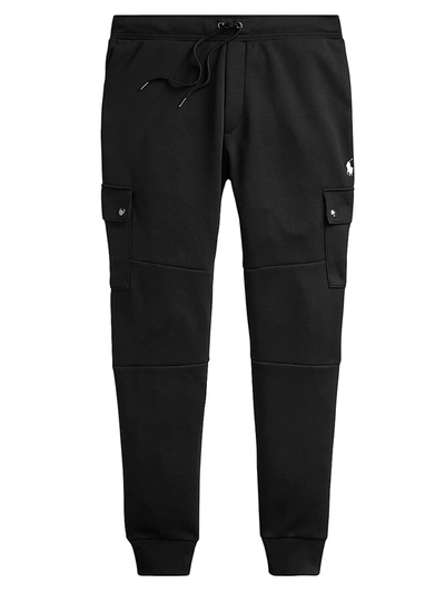 Shop Polo Ralph Lauren Men's Double-knit Cargo Jogger Pants In Polo Black