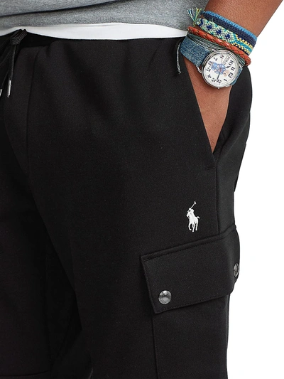 Shop Polo Ralph Lauren Men's Double-knit Cargo Jogger Pants In Polo Black