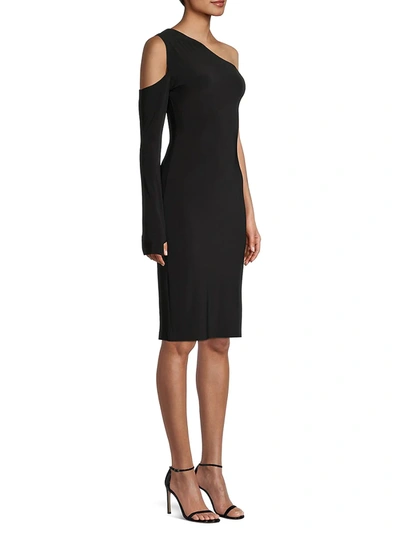 Shop Norma Kamali Women's One-shoulder Cutout Dress In Black