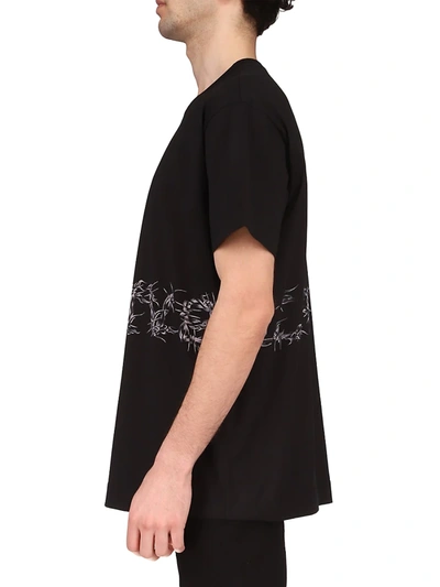 Shop Givenchy Men's Barbed Wire Oversized Logo Tee In Black