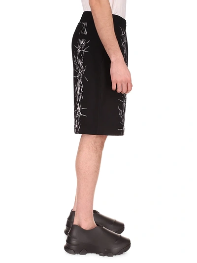 Shop Givenchy Men's Barbed Wire Bermuda Shorts In Black