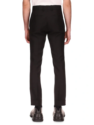 Shop Givenchy Men's Slim-fit Dress Trousers In Dark Brown