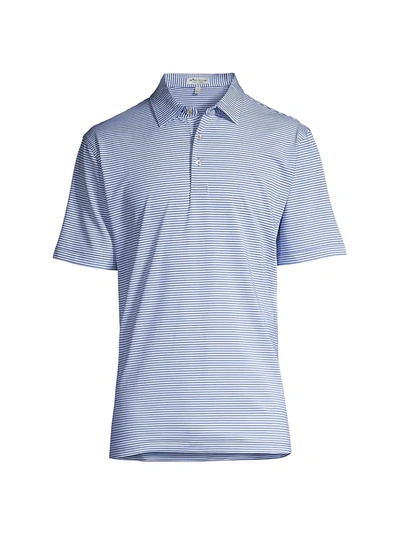 Shop Peter Millar Hales Performance Polo Shirt In Evening Tide
