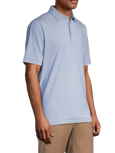 Shop Peter Millar Hales Performance Polo Shirt In Evening Tide
