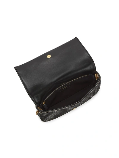 Shop Saint Laurent Kate 99 Leather Shoulder Bag In Noir