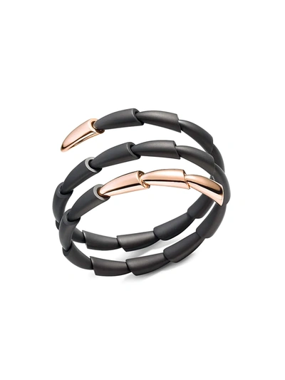 Shop Vhernier Women's Calla 18k Rose Gold & Titanium Wrap Bracelet