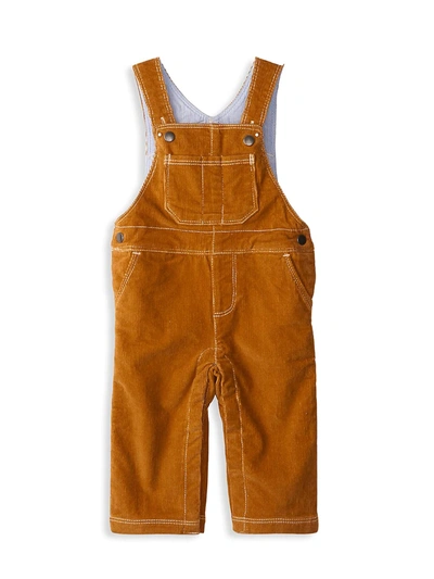 Shop Hatley Baby Boy's Pecan Corduroy Overalls In Brown