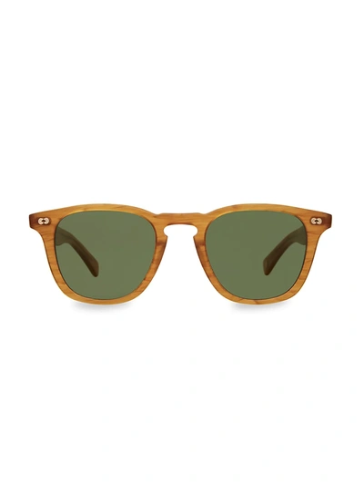 Shop Garrett Leight Men's Brooks 48mm Wayfarer Sunglasses In Butterscotch