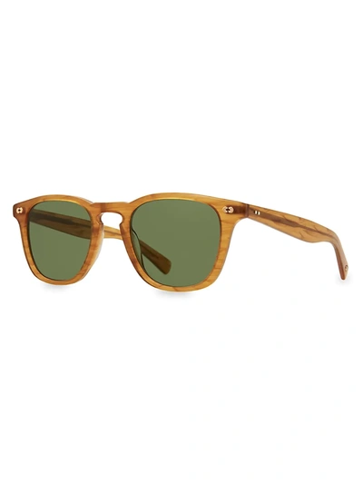 Shop Garrett Leight Men's Brooks 48mm Wayfarer Sunglasses In Butterscotch