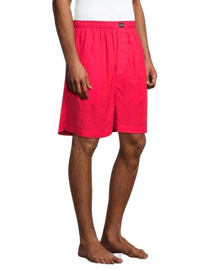 Shop Balenciaga Men's Pajama Shorts In Red