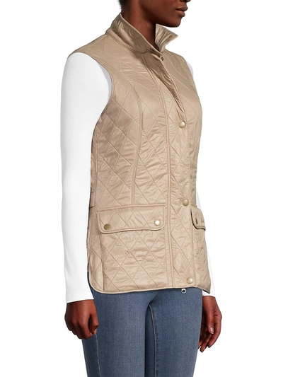 Shop Barbour Women's Wray Fleece Lined Gilet Vest In Beige