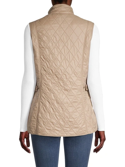 Shop Barbour Women's Wray Fleece Lined Gilet Vest In Beige