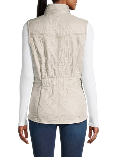 Shop Barbour Calvary Fleece-lined Gilet Vest In Pearl Rustic