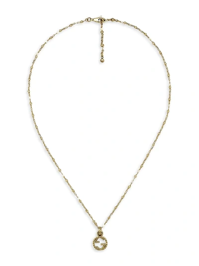 Shop Gucci Men's Interlocking G 18k Gold Necklace