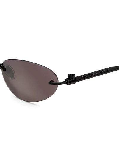 Shop Balenciaga 60mm Oval Sunglasses In Black