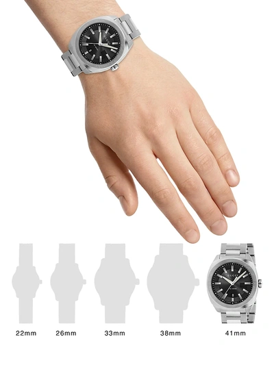 Shop Gucci Men's Stainless Steel Bracelet Watch In Black