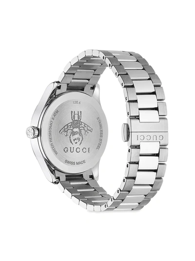 Shop Gucci Men's G-timeless Stainless Steel Bracelet Watch In Black