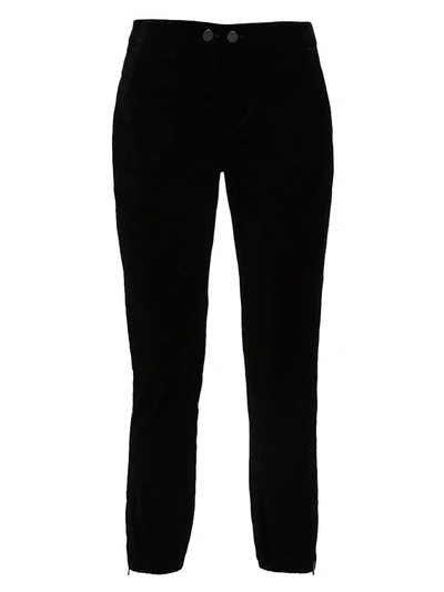 Shop Paige Women's Mayslie Velvet Jogger Pants In Black