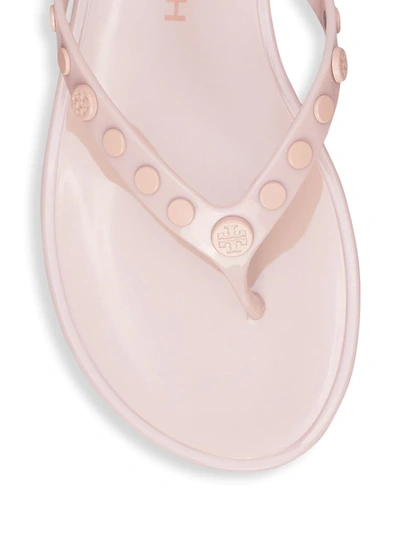 Shop Tory Burch Women's Studded Jelly Thong Sandals In Sedona Rose