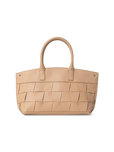 Shop Akris Women's Little Ai Trapezoid Leather Messenger Bag In Cordage
