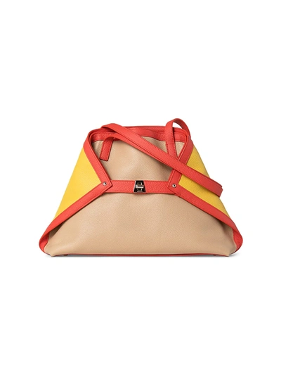 Shop Akris Women's Small Ai Colorblock Leather Frame Shoulder Bag In Cordage