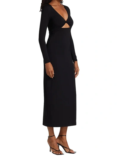 Shop Jonathan Simkhai Standard Women's Alana Matte Jersey Cutout Dress In Black