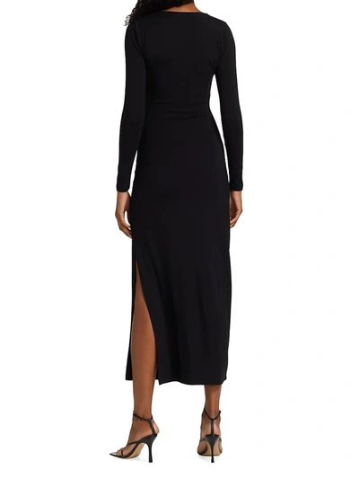 Shop Jonathan Simkhai Standard Women's Alana Matte Jersey Cutout Dress In Black