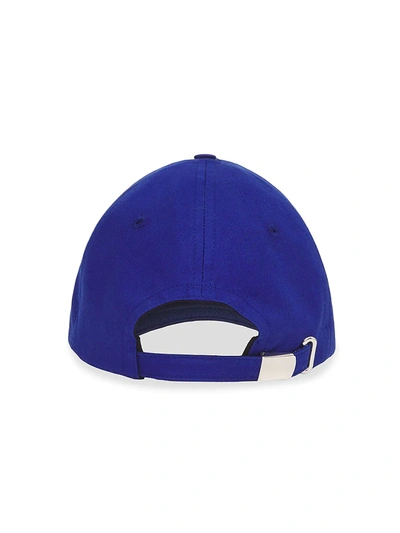 Shop Burberry Cotton Baseball Cap In Oceanic Blue