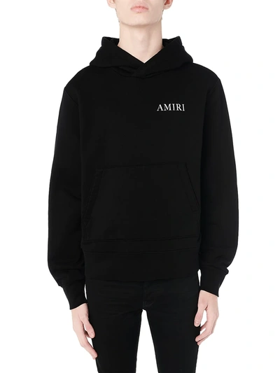 Shop Amiri Shaded Cherub Hoodie Sweatshirt In Black