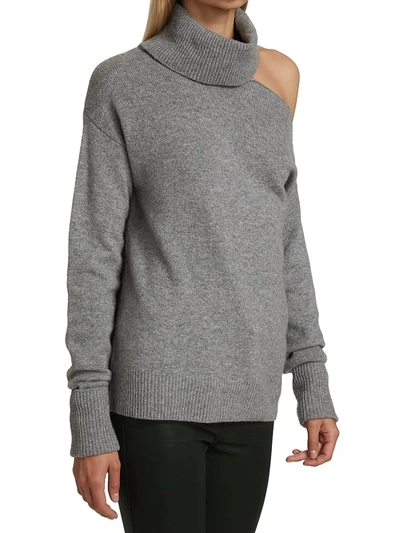 Shop Paige Women's Raundi Turtleneck Sweater In Heather Grey