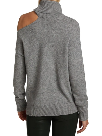 Shop Paige Women's Raundi Turtleneck Sweater In Heather Grey