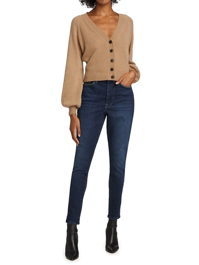 Shop Frame Cashmere-blend Cardigan In Cafe Au Lait