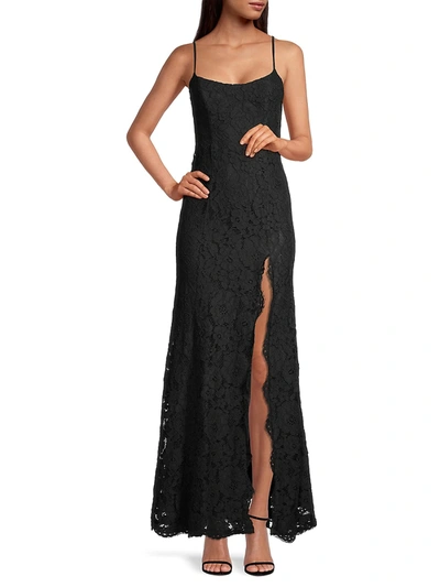 Shop Fame And Partners Women's Lucienne Lace Gown In Black
