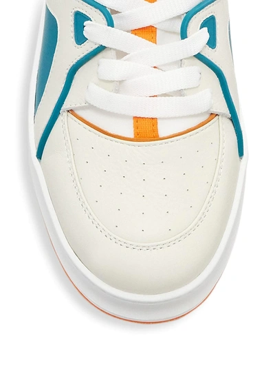 Shop Just Don Men's Mid Basketball Jd2 Sneakers In White Orange