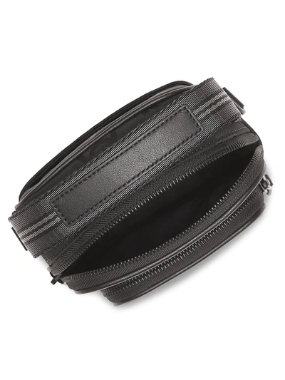 Shop Burberry Men's Wyatt Logo Jacquard Pocket Bag In Black