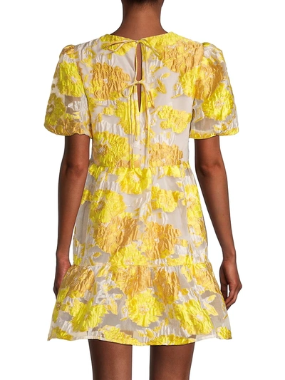 Shop Elliatt Women's Progressive Puff-sleeve Minidress In Marigold
