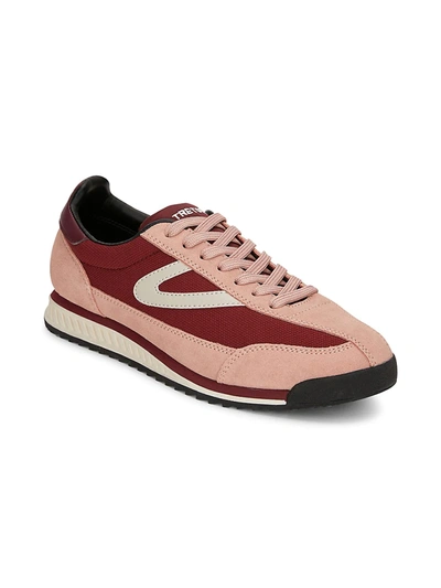 Shop Tretorn Women's Rawlins 2.0 Lace-up Suede & Textile Sneakers In Burgundy