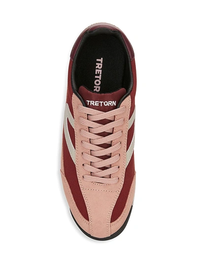 Shop Tretorn Women's Rawlins 2.0 Lace-up Suede & Textile Sneakers In Burgundy