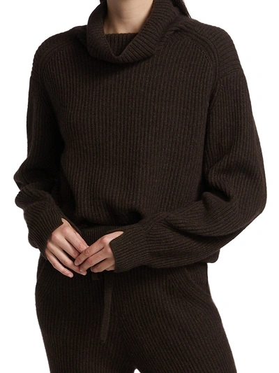 Shop Rag & Bone Women's Pierce Cashmere Turtleneck Sweater In Dark Brown