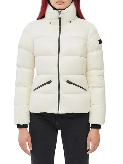 Shop Mackage Women's Madalyn Down Quilted Puffer Jacket In Cream