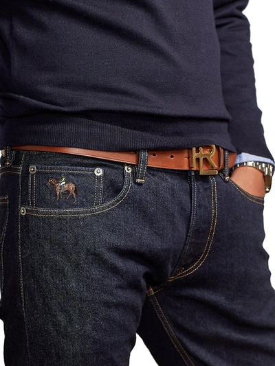Shop Ralph Lauren Men's Logo-embroidered Slim-fit Jeans In Indigo