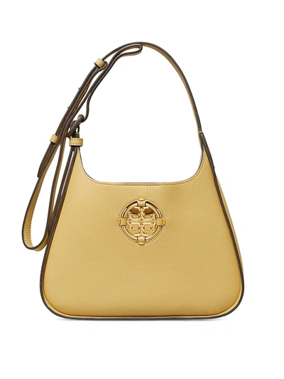 Tory Burch Miller Small Leather Hobo Shoulder Bag In Beeswax | ModeSens