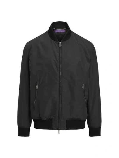 Shop Ralph Lauren Men's Drayton Varsity Bomber Jacket In Classic Black