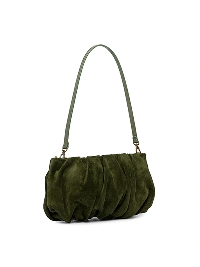 Shop Staud Women's Bean Ruched Suede Covertible Bag In Olive